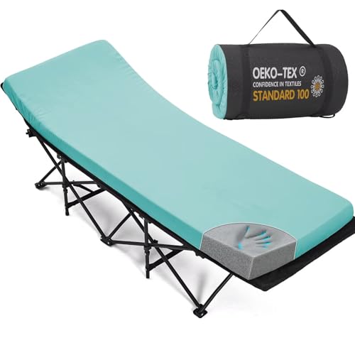 CYMULA Camping Cot Mattress 2in Memory Foam Sleeping Pad for Adults, Portable Roll Up Travel Pad R569502