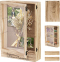 ZENFUN 11X16 Wedding Shadow Box, Large Shadow Box Frame, 3" Deep Shadow Display Case with Removable Shelves and Drawer, Wood Memory Box for Pictures, Flowers, Memorial Gifts, Wall or Tabletop