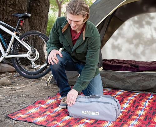 MARCHWAY Lightweight Folding Tent Camping Cot Bed with Lever Lock, Portable, 330Lbs (Black) R945221