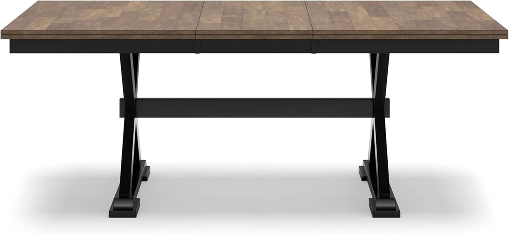 Signature Design by Ashley Wildenauer Dining Extension Table, 78" W x 40" D x 30" H, Black & Dark Brown O936