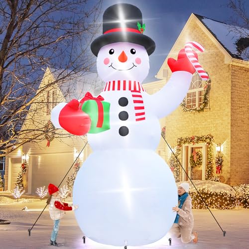 16FT Christmas Inflatable Snowman with LED Lights Outdoor Yard Decor N561071