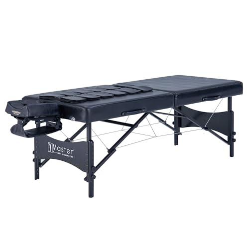 Master Massage 30" Monaco Airwave Full Body Stretching Portable Massage Table with Airbags (Black) I491715