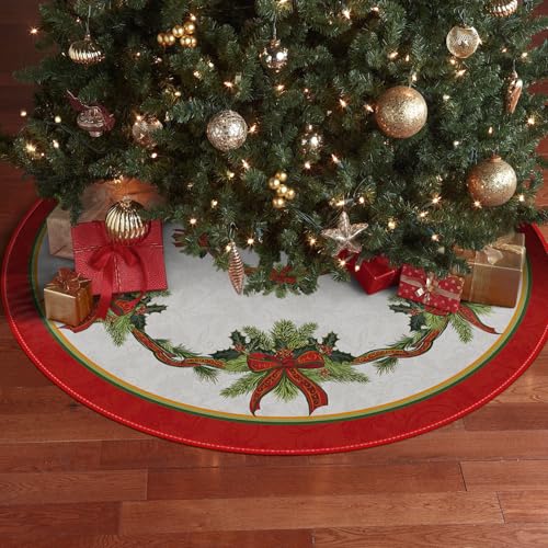 AVOIN colorlife Christmas Tree Skirt 48 Inch, Holiday Tree Mat E633175