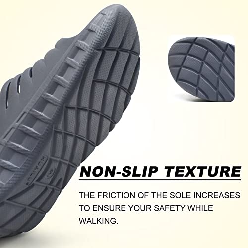 KuaiLu Men's Recovery Sandals Orthotic Cushion Open Toe Sport Slides D332788