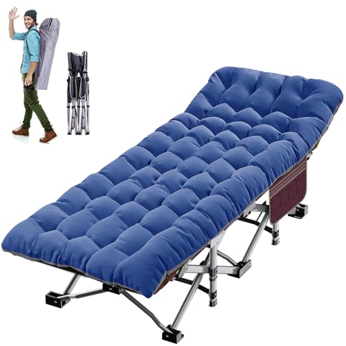 ABORON Oversized Folding Camping Cot for Adults, Double Layer 1200D, with Mat & Carrying Bag S2407