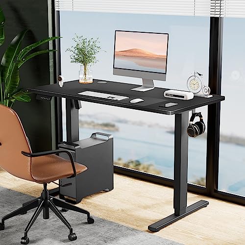 Adjustable Height Electric Standing Desk 55x24 Inch Black W5266