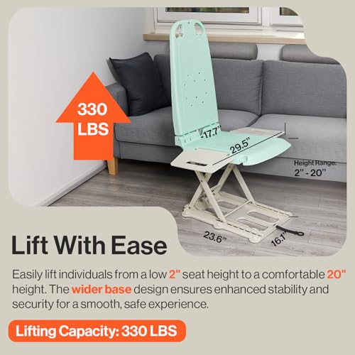 SuperHandy GoRise LT Portable Floor & Bath Lift for Seniors, 330 lbs Capacity X493