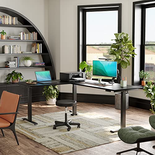 FEZIBO Triple Motor L Shaped Standing Desk Frame, Height Adjustable, Black G34951