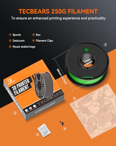 PLA 3D Printer Filament 1.75mm, 8 Spools, 2kg, Multi-Color B3949