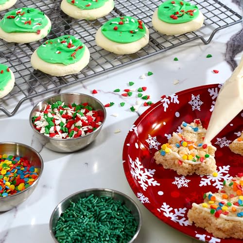 Snowflake Confetti Sprinkles - 1.2 Pounds - Blue & White Jimmies for Baking A6962