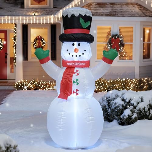 4 FT Christmas Snowman Inflatable with LED Lights Indoor Outdoor Decor E952