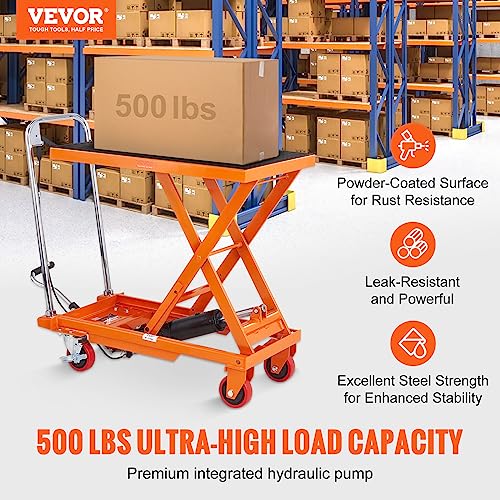 VEVOR Electric Lift Table 330 lbs Capacity, Height Adjustable, Black Y3219