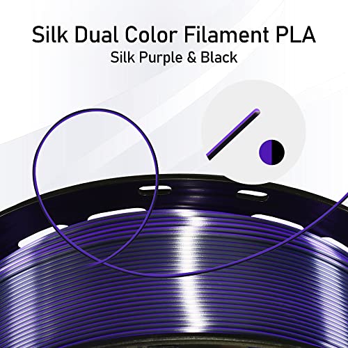 MIKA3D Bicolor Silk PLA 3D Printer Filament Bundle, 1.75mm, 6 Spools V5573