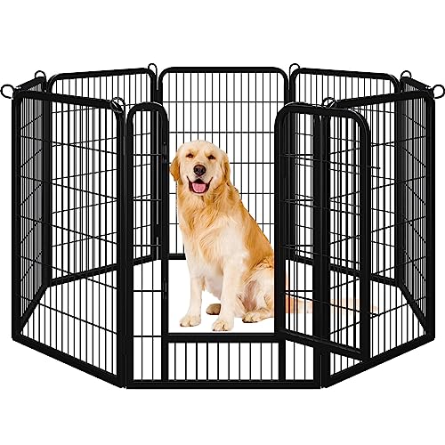 Yaheetech Dog Playpen Outdoor 40 Inch 8 Panels Metal Pet Fence I4784