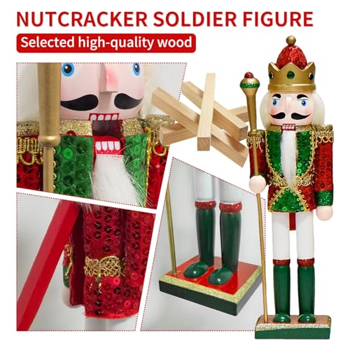 11.8 Inch Wooden Nutcracker Christmas Decor T403