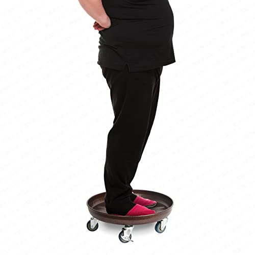 2 Pack Metal Plant Caddy with Wheels, Lockable Casters, Heavy Duty Q2424