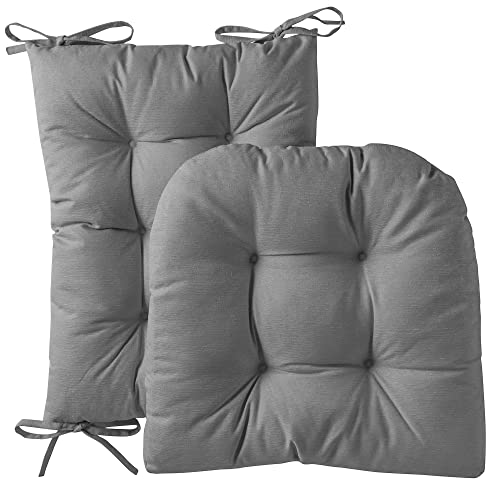 Sweet Home Collection Rocking Chair Cushion Tufted Pads Non Skid with Ties, Sage V37819